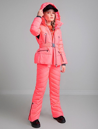 Розовые утепленные стеганые брюки NAUMI - 1604509181438 - Фото 3