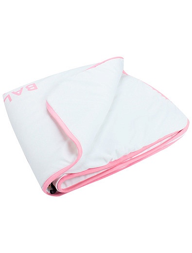 Одеяло с розовым логотипом Balmain - 0774509280019 - Фото 2