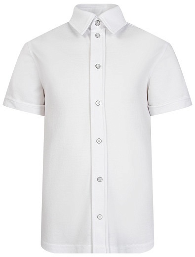 Белая трикотажная рубашка с коротким рукавом SILVER SPOON - 1014519383263 - Фото 1