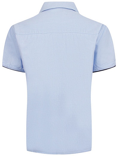 Голубая рубашка с коротким рукавом Mayoral - 1014519410099 - Фото 2
