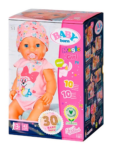 Интерактивная кукла BABY born с магическими глазками 43 см ZAPF CREATION - 7114509280344 - Фото 2