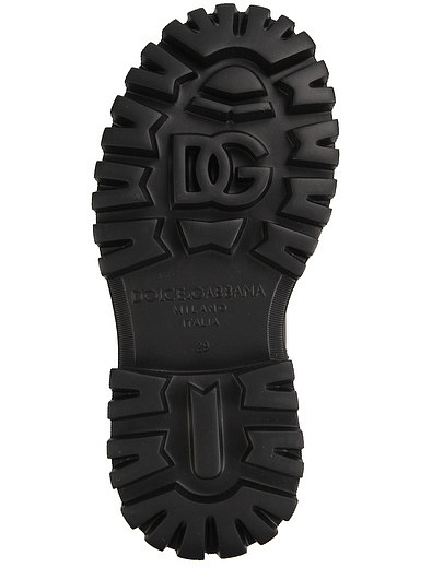 Кожаные сапоги с пластиной логотипа Dolce & Gabbana - 2024509381345 - Фото 5