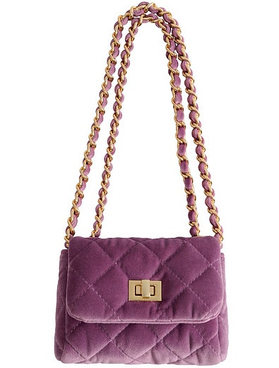 Фиолетовая сумка из бархата Milledeux - 1204500370079 - Фото 2