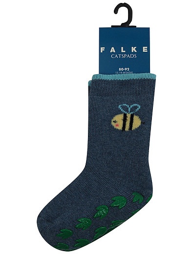 Синие носочки с пчелкой FALKE - 1534529171112 - Фото 1