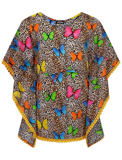 Пляжная леопардовая туника с бабочками MC2 Saint Barth - 4014509170153 - Фото 1