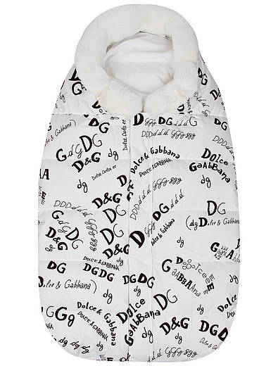 Пуховой Конверт с принтом логотипа Dolce & Gabbana - 3384519080065 - Фото 1