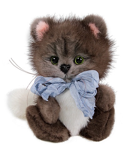 Игрушка котёнок Тедди из меха норки 15см Carolon - 7121720980106 - Фото 2