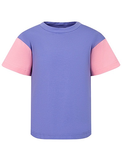 Сиреневая футболка Color Block MiaGia - 1134500170143 - Фото 1