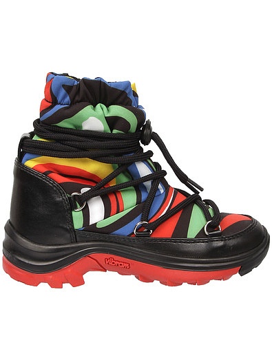 Ботинки дутые с разноцветным принтом Stella McCartney - 2034529180101 - Фото 2
