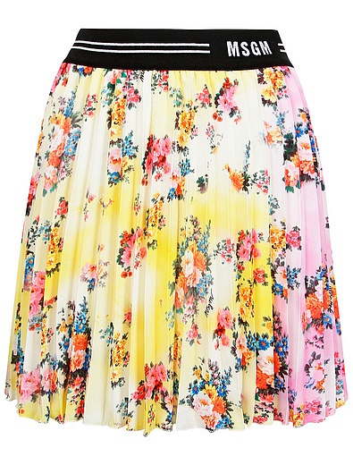 плиссированная юбка с цветочным принтом MSGM - 1044509270914 - Фото 1