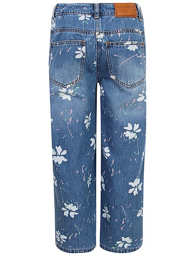 Широкие джинсы с цветами Ermanno Scervino - 1164509371968 - Фото 3