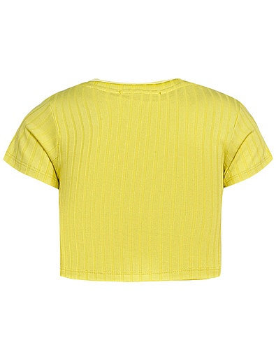 Желтая футболка в рубчик HINNOMINATE - 1134609371670 - Фото 3