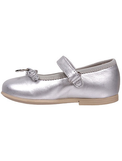 Серебряные туфельки с бантиком Florens - 2014209970246 - Фото 3