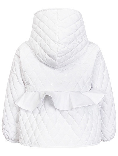 Белая стеганая куртка с баской Il Gufo - 1074509373087 - Фото 2
