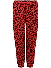 Красные спортивные брюки с леопардовым принтом - 4244509370844