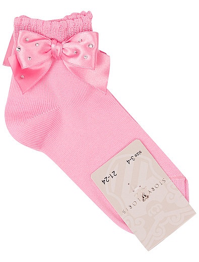 Розовые носки с бантиками Story Loris - 1534509070602 - Фото 1