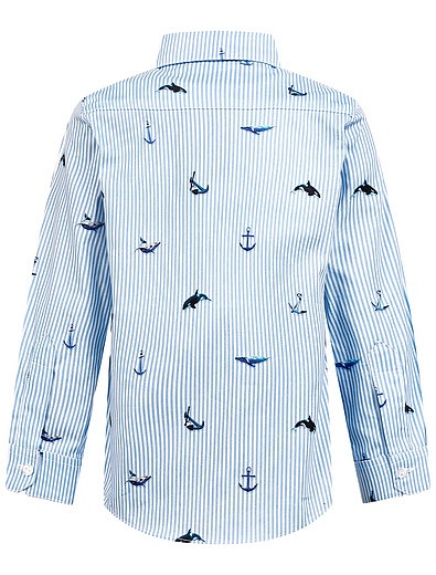 Полосатая рубашка с морским принтом Lapin House - 1014519170917 - Фото 2