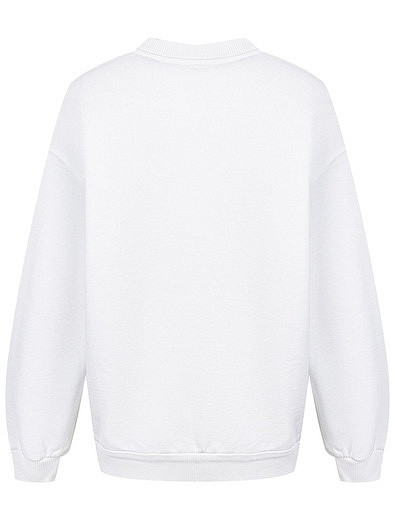 Белый свитшот с текстовым принтом Dolce & Gabbana - 0084509180944 - Фото 3