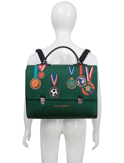 Портфель с принтом медали Dolce & Gabbana - 1674518080022 - Фото 4