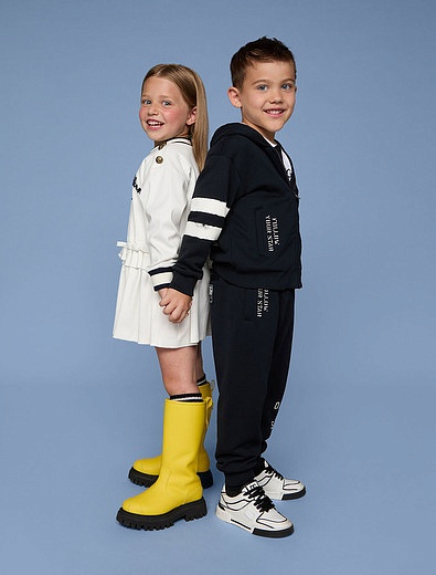 Хлопковые спортивные брюки Dolce & Gabbana - 4244519282700 - Фото 5
