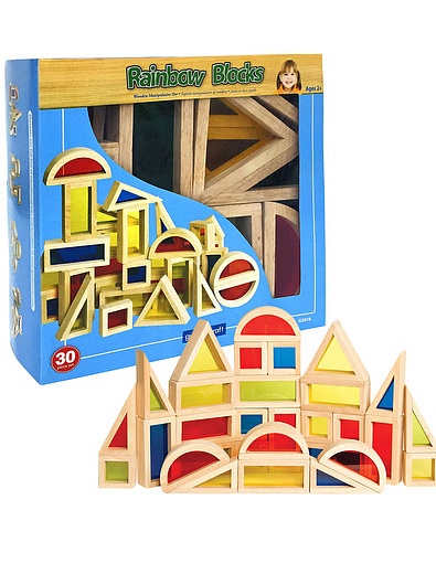 Сортер Rainbow Blocks  - Радужные блоки набор 30 дет. Guide craft - 7132529781146 - Фото 1