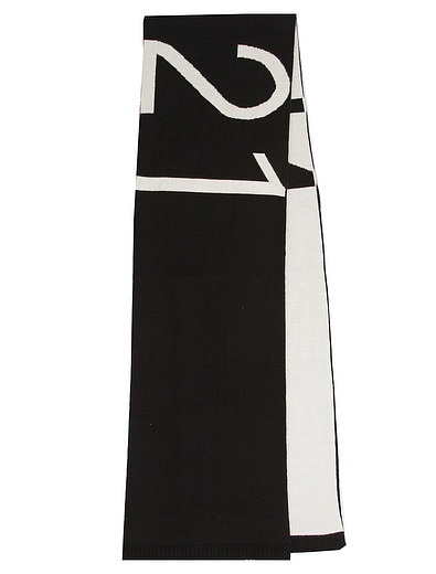 Чёрно-белый шарф с крупным логотипом №21 kids - 1224508280163 - Фото 1