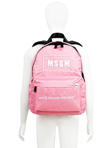 Розовый рюкзак We`ll dream harder MSGM - 1504508180596 - Фото 2