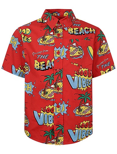Рубашка с пляжным принтом Stella McCartney - 1014519270174 - Фото 1