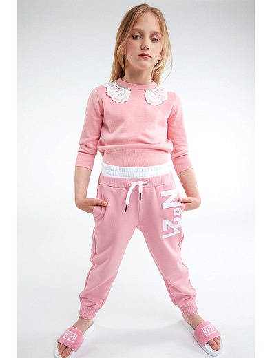Розовые спортивные брюки №21 kids - 4244509270090 - Фото 2