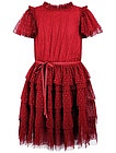 Красное платье с поясом - 1054509182469