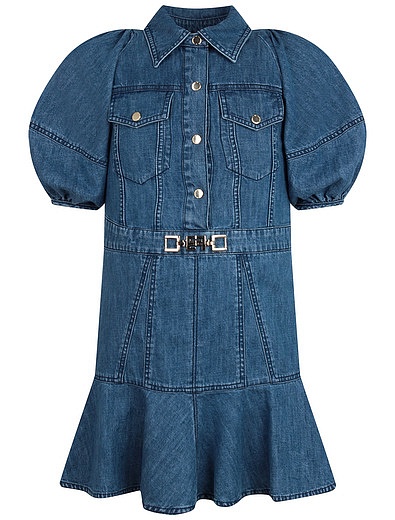 джинсовое Платье с рукавами-фонариками ELISABETTA FRANCHI - 1054509275789 - Фото 1