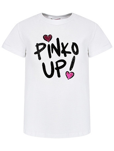 Комплект из футболки и шорт с сердечками Pinko - 3024509173949 - Фото 3