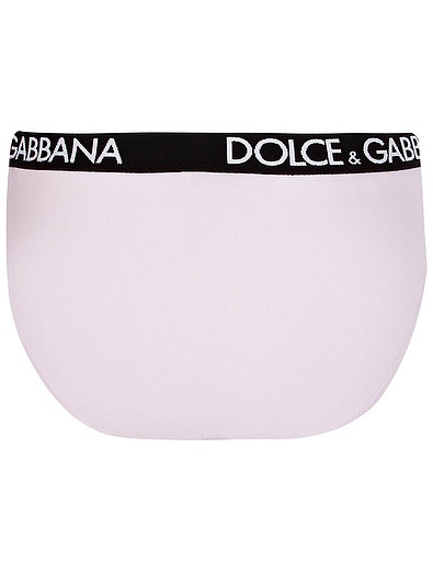Комплекты нижнего белья (трусы, топ) трикотажные машинного вязания детские для девочек Dolce & Gabbana - 6114509280017 - Фото 3