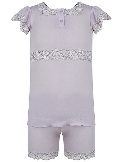 Фиолетовая пижама с кружевной отделкой Sognatori - 0214509080771 - Фото 1