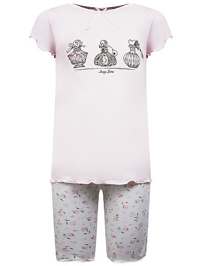розовая Пижама из модала Story Loris - 0214509270110 - Фото 1