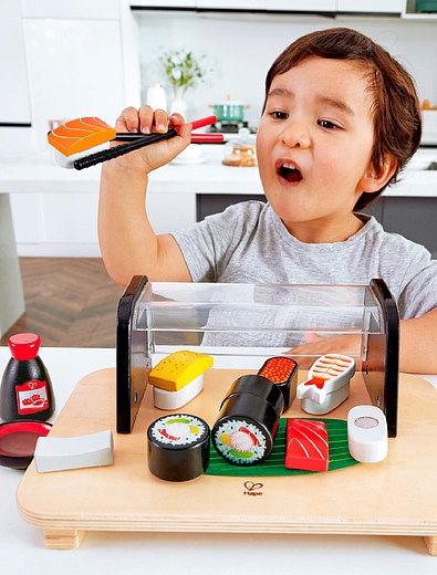 Набор игрушечной посуды и еды &quot;Время суши&quot; из 15 предметов Hape - 7134529281060 - Фото 2