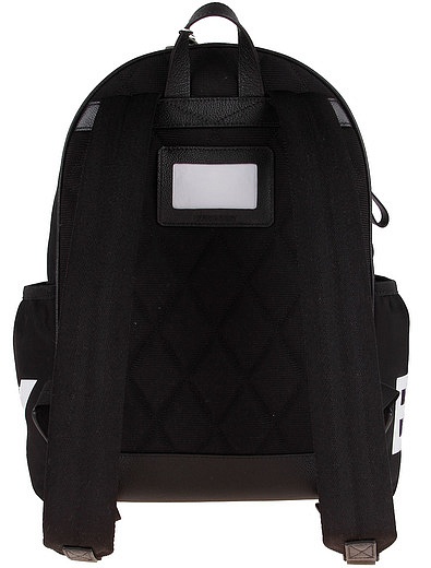 Черный рюкзак с крупным логотипом Burberry - 1504528180330 - Фото 5