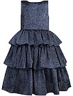 Синие многоярусное платье - 1050409780088