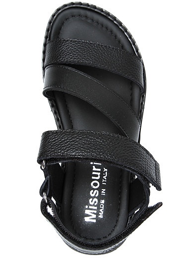Черные сандалии из натуральной кожи Missouri - 2071119870226 - Фото 4