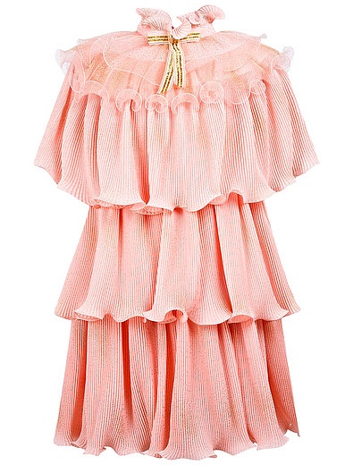 розовое Платье из ярусов ткани JUNONA - 1054509276656 - Фото 1