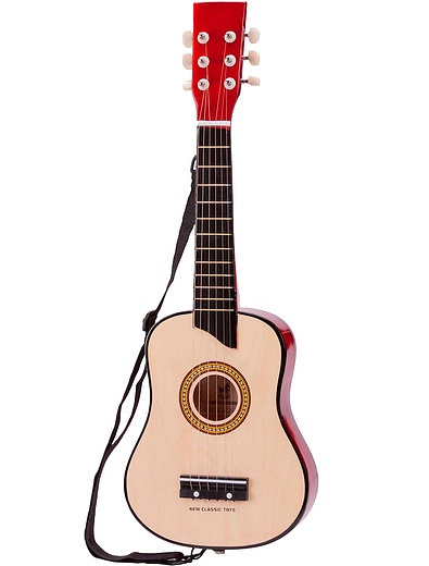 Музыкальная игрушка:деревянная гитара бордовая New Classic Toys - 7134529080441 - Фото 1