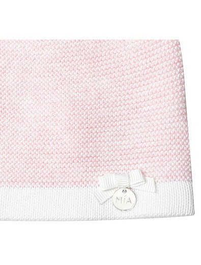 Розовый хлопковый комплект из комбинезона, шапочки, пинеток и пледа MIACOMPANY - 3044500170068 - Фото 3