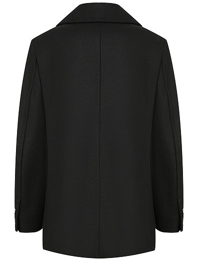 Черное двубортное пальто NEIL BARRETT KIDS - 1121119980034 - Фото 2