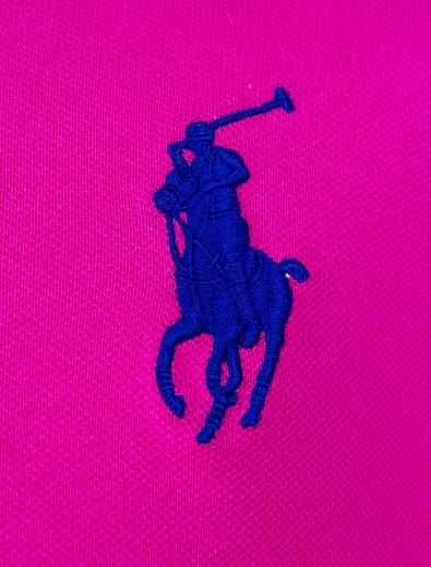 Розовое поло с вышивкой логотипа Ralph Lauren - 1140609680759 - Фото 2