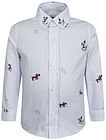 Рубашка в полоску с принтом лошади - 1014519383935