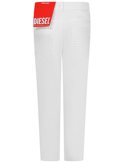 Белые брюки свободного кроя Diesel - 1084509370016 - Фото 5