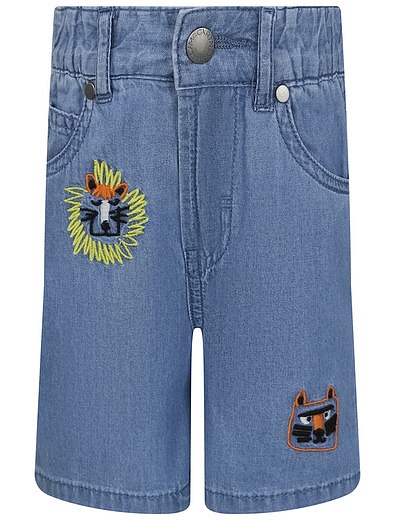 Джинсовые шорты с вышивкой Stella McCartney - 1414519173633 - Фото 1