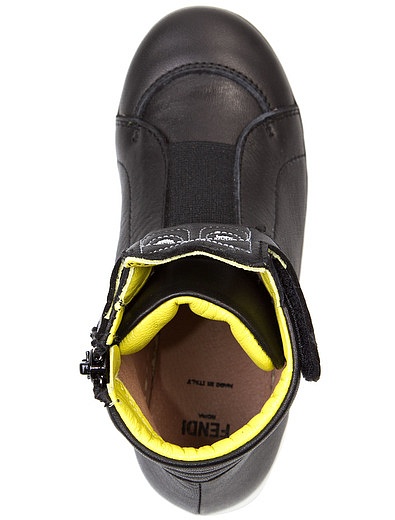 Кожаные ботинки с застёжкой-липучкой Fendi - 2031119680010 - Фото 4