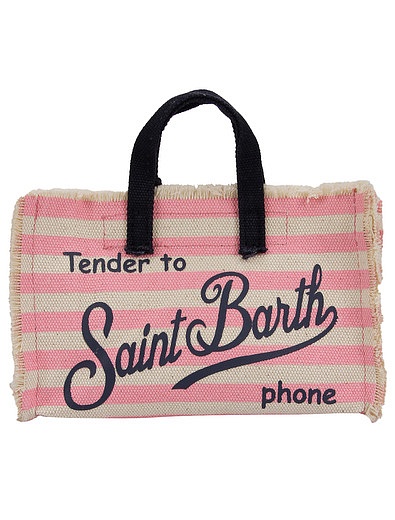 Полосатая мини-сумочка для мобильного телефона MC2 Saint Barth - 4134508370108 - Фото 1