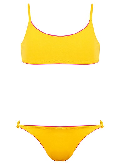 Желтый раздельный купальник с логотипом MC2 Saint Barth - 0884509275226 - Фото 1